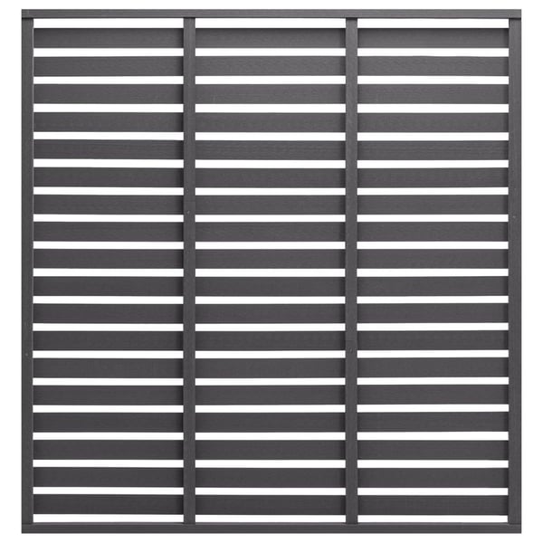 vidaXL Gjerdepanel WPC 180x180 cm grå