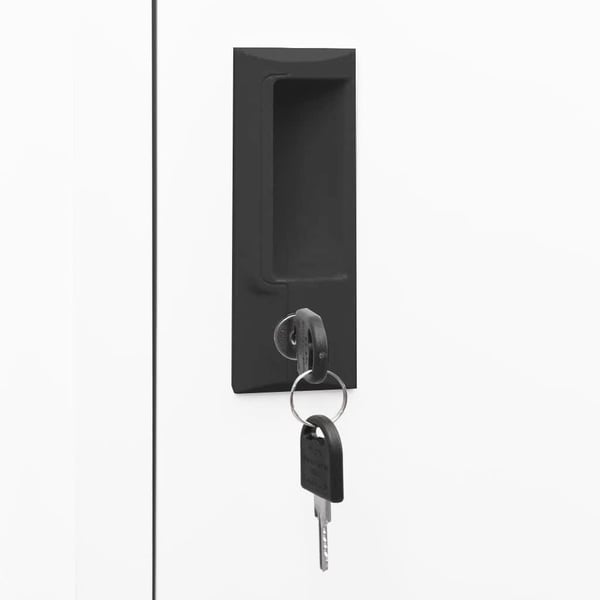 vidaXL Oppbevaringsskap hvit 38x40x180 cm stål