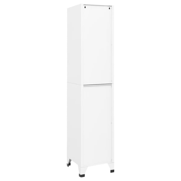vidaXL Oppbevaringsskap hvit 38x40x180 cm stål