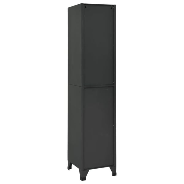 vidaXL skab 38x40x180 cm stål antracitgrå
