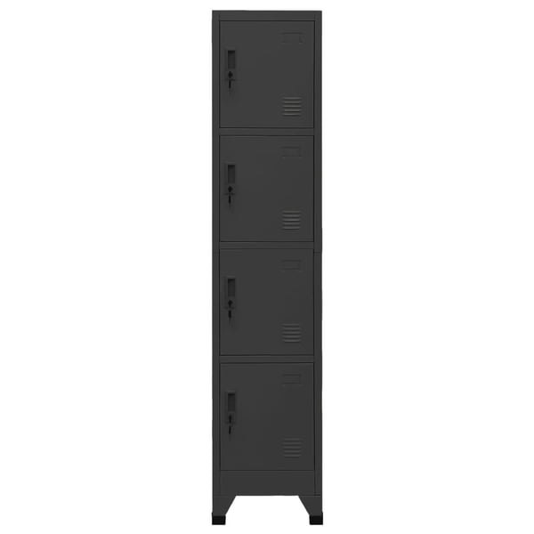 vidaXL skab 38x45x180 cm stål antracitgrå
