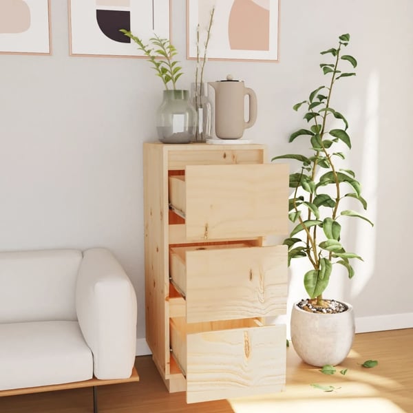 vidaXL Skjenk 32x34x75 cm heltre furu