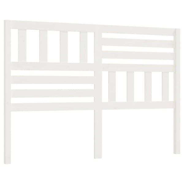 vidaXL Sengegavl hvit 146x4x100 cm heltre furu
