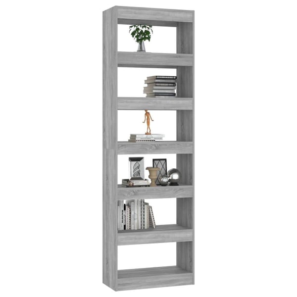 vidaXL bogreol/rumdeler 60x30x198 cm grå sonoma-eg