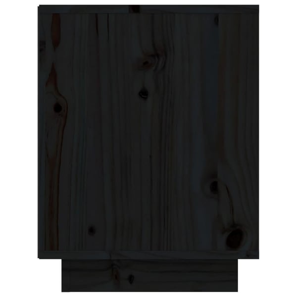 vidaXL Skohylle svart 60x34x45 cm heltre furu