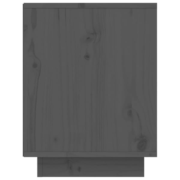vidaXL Skohylle grå 60x34x45 cm heltre furu