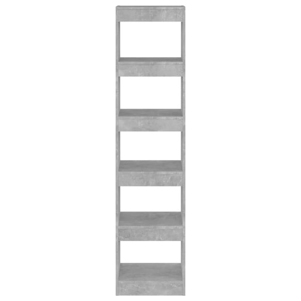vidaXL bogreol/rumdeler 40x30x166 cm fyrretræ betongrå