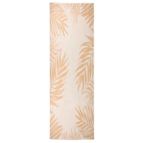 vidaXL Ulkomatto Flatweave 80x250 cm lehtikuvio