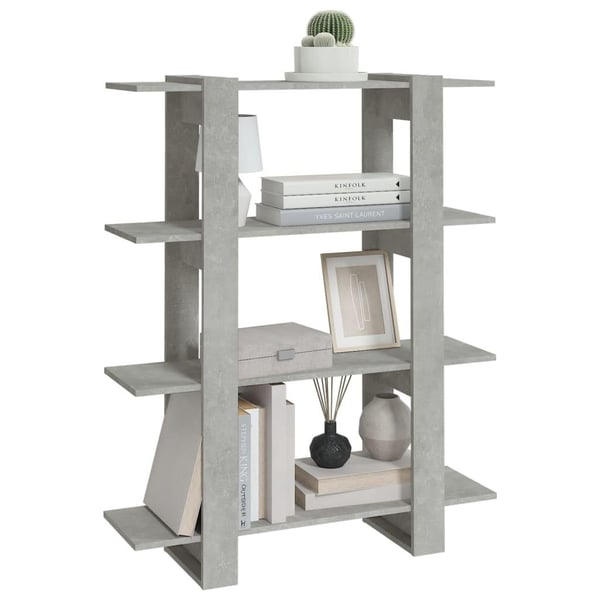 vidaXL bogreol/rumdeler 100x30x123,5 cm betongrå