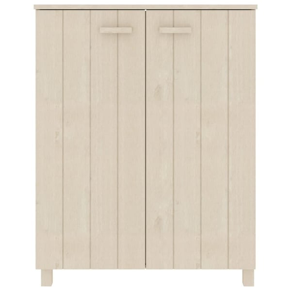 vidaXL Skoskap HAMAR honningbrun 85x40x108 cm heltre furu