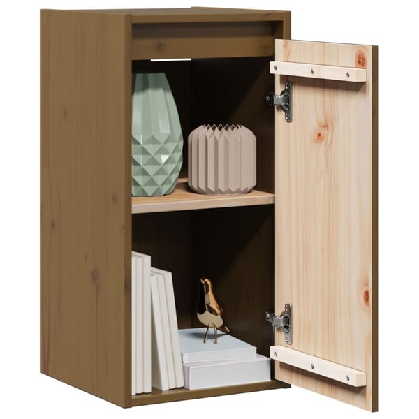 vidaXL Väggskåp honungsbrun 30x30x60 cm massiv furu