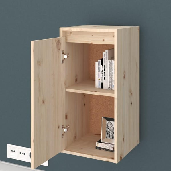 vidaXL Veggskap 30x30x60 cm heltre furu