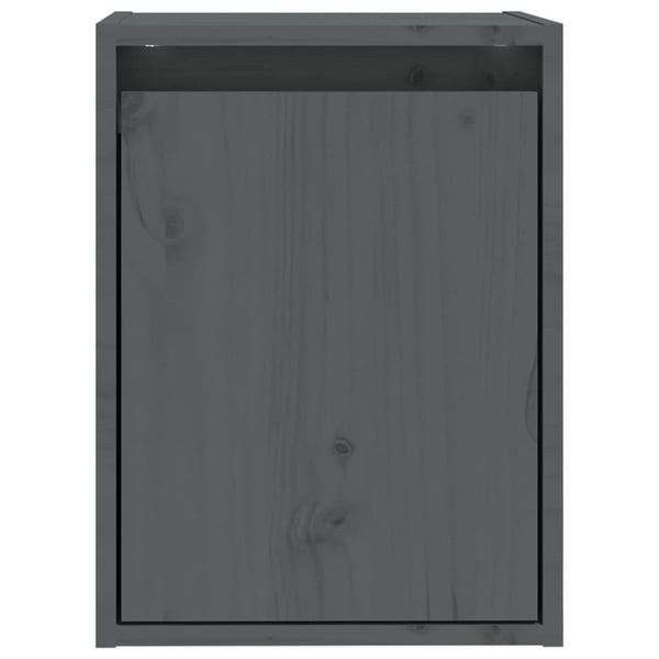 vidaXL Veggskap 2 stk grå 30x30x40 cm heltre furu