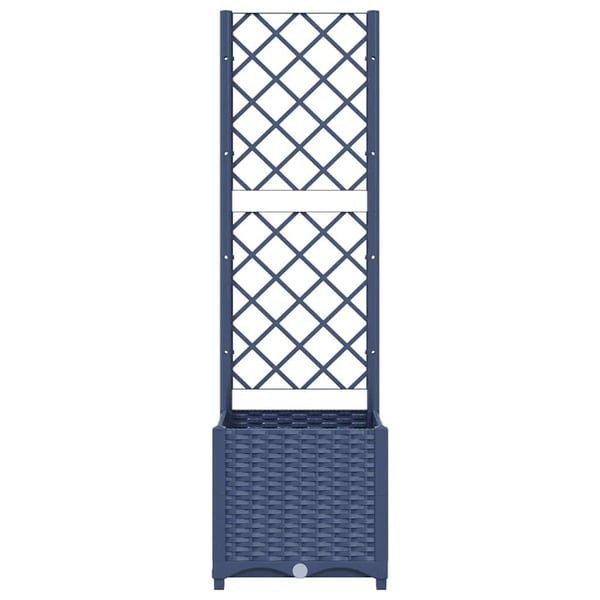 vidaXL Hagepotte med espalier blågrå 40x40x136 cm PP