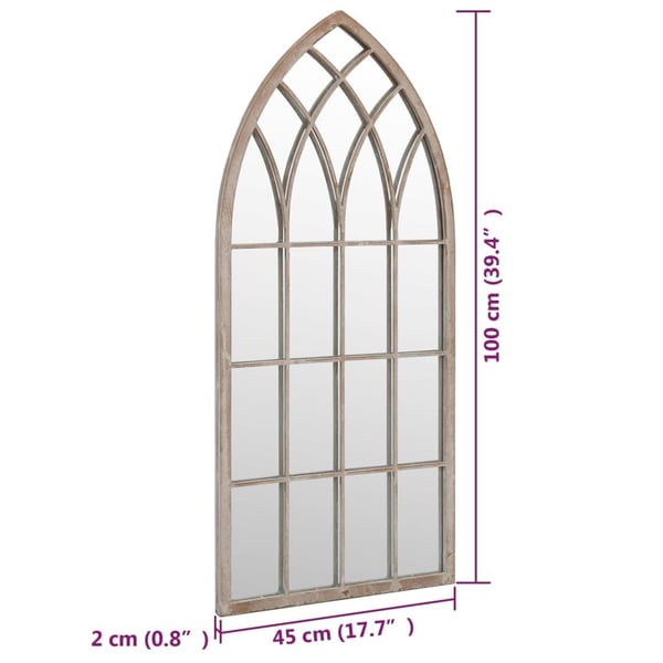 vidaXL Speil sand 100x45 cm for innendørs bruk jern