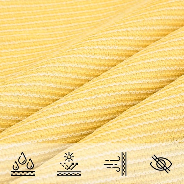 vidaXL Solseil 160 g/m² beige 4,5x4,5x4,5 m HDPE