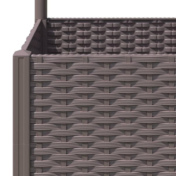 vidaXL Plantekasse med espalier brun 80x40x136 cm PP