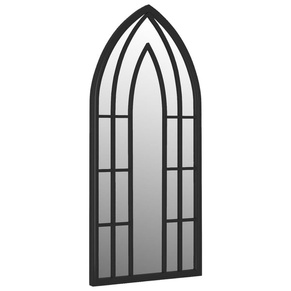 vidaXL Hagespeil svart 100x45 cm for utendørs bruk jern