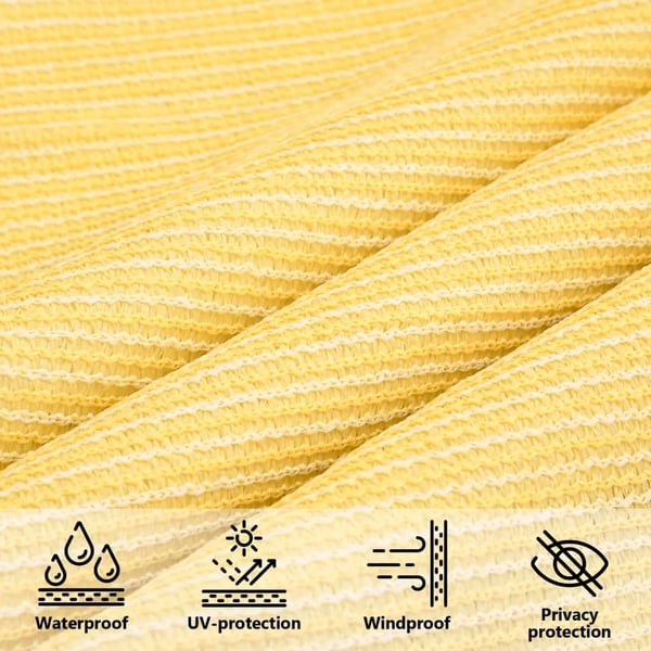 vidaXL Solseil 160 g/m² beige 4x4x4 m HDPE