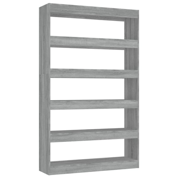 vidaXL bogreol/rumdeler 100x30x166 cm grå sonoma-eg
