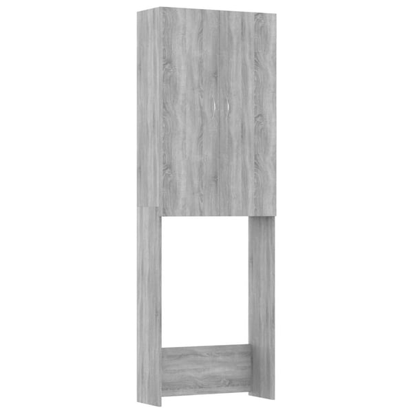 vidaXL Vaskemaskinskap grå sonoma eik 64x25,5x190 cm