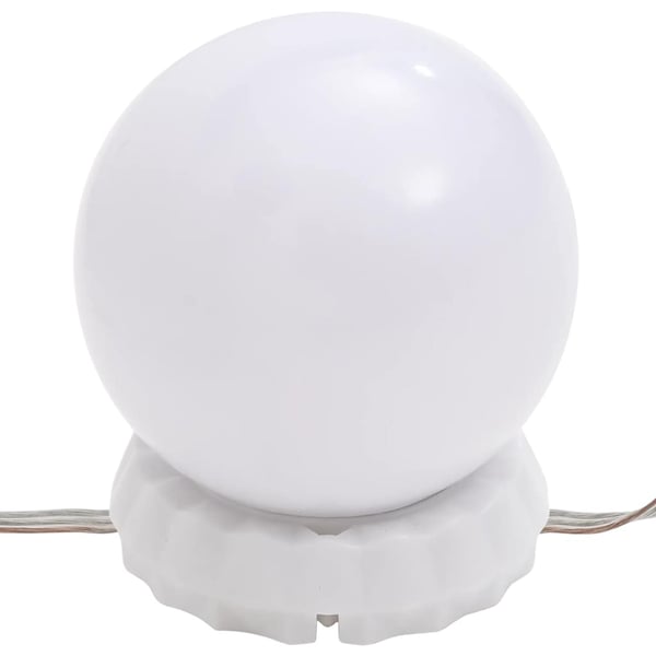 vidaXL Speil med LED-lys 60x40 cm glass oval
