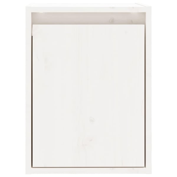 vidaXL Veggskap 2 stk hvit 30x30x40 cm heltre furu