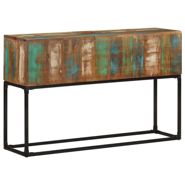 vidaXL konsolbord 120x30x75 cm massivt genbrugstræ