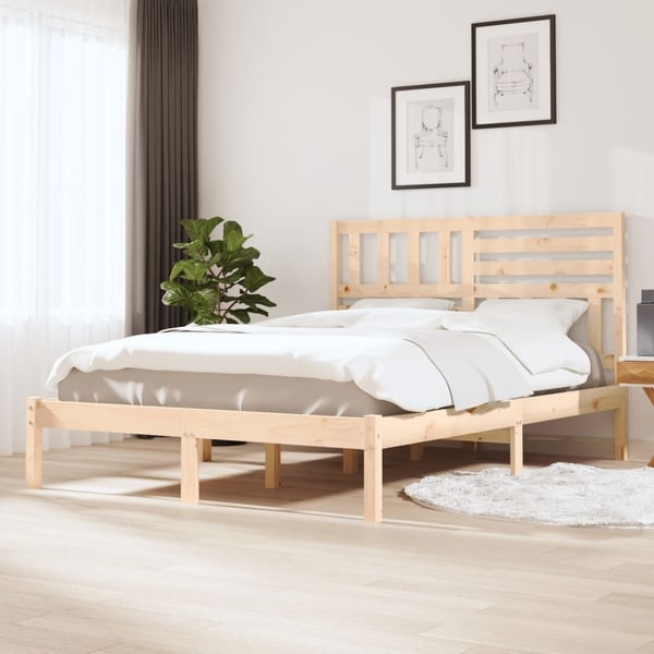 vidaXL Sengeramme heltre furu 120x200 cm