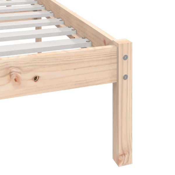vidaXL Sengeramme heltre furu 200x200 cm