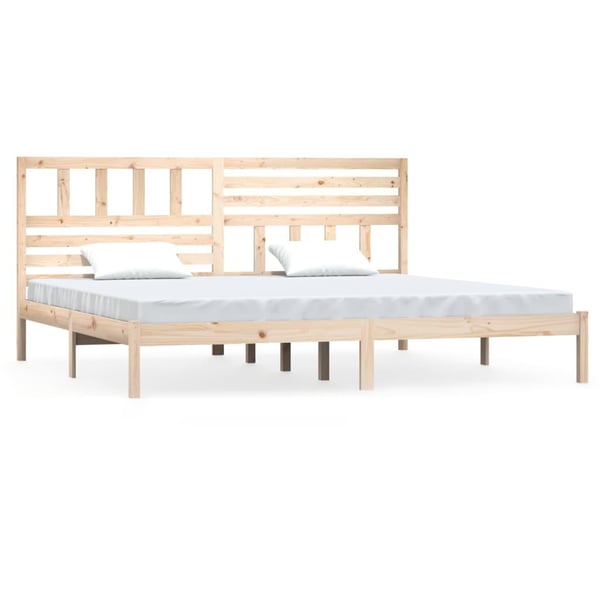 vidaXL Sengeramme heltre furu 200x200 cm