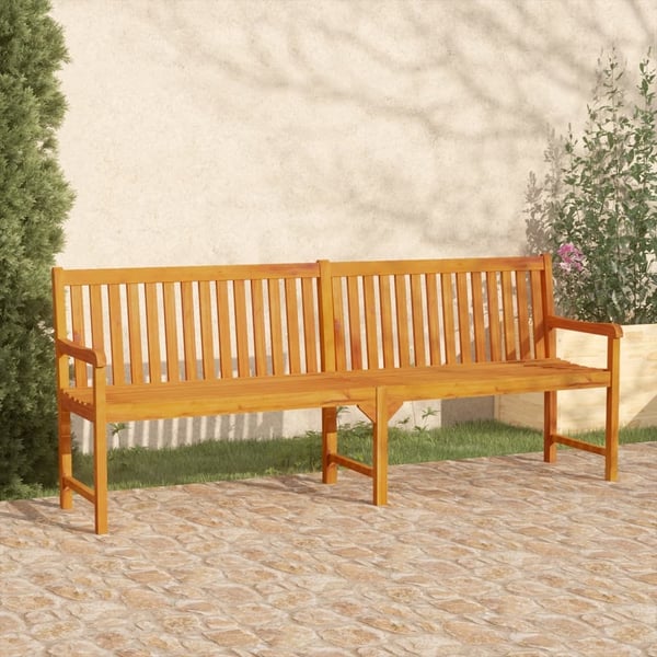 vidaXL havebænk 219 cm massivt akacietræ