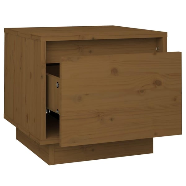 vidaXL Nattbord 2 stk honningbrun 35x34x32 cm heltre furu