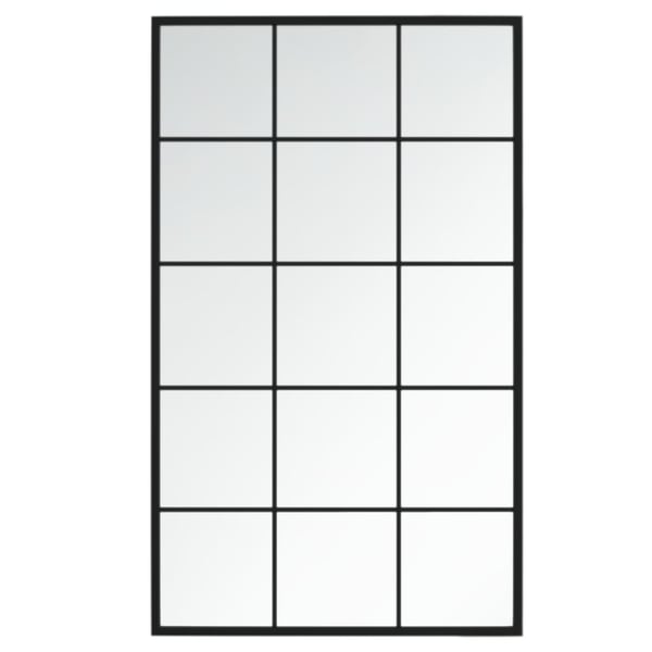vidaXL Veggspeil svart 100x60 cm metall
