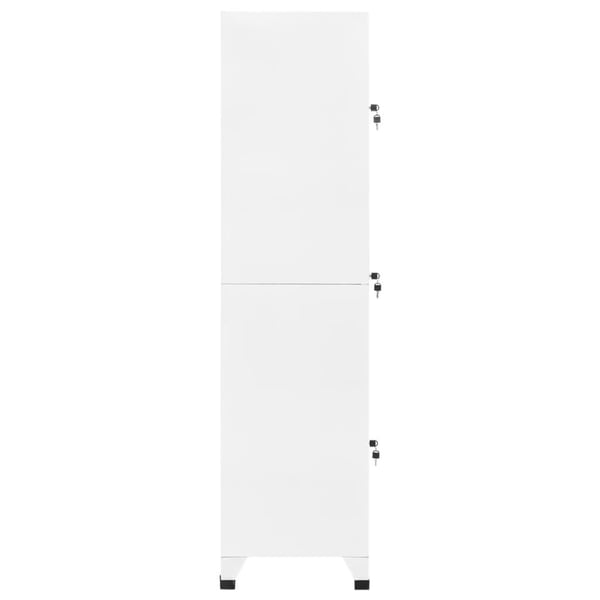 vidaXL skab 38x45x180 cm stål hvid