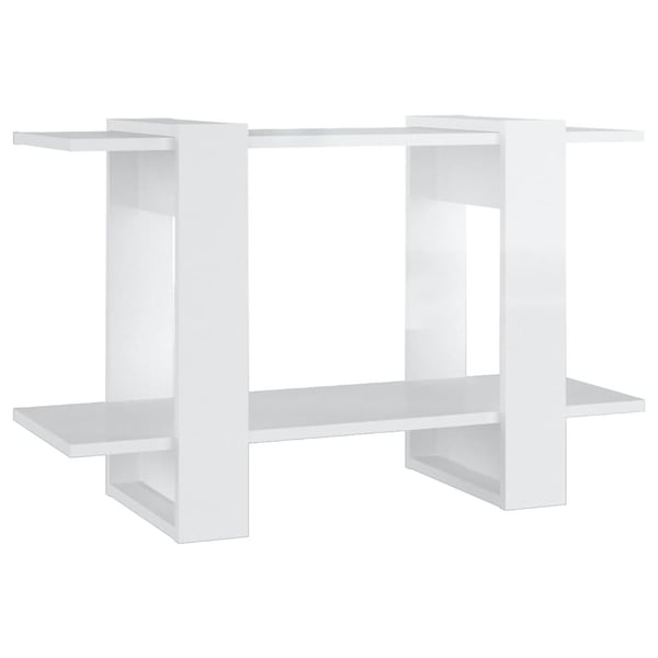 vidaXL bogskab/rumdeler 80x30x51 cm hvid højglans
