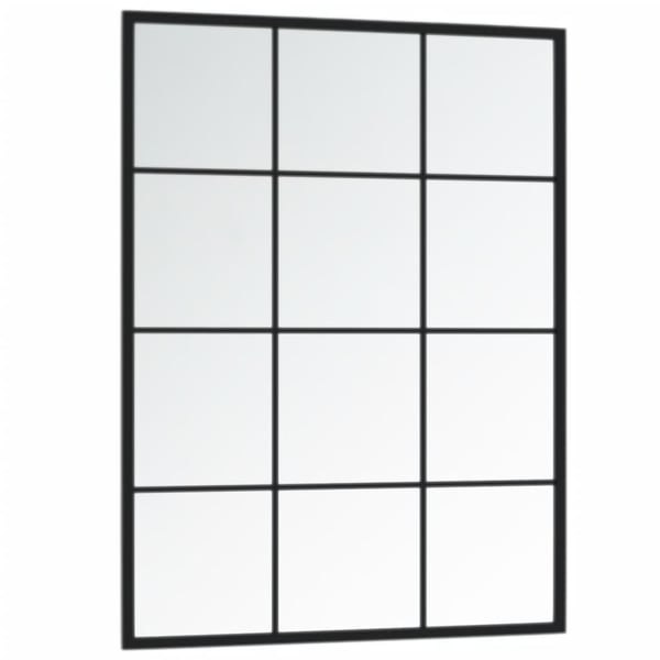 vidaXL vægspejl 80x60 cm metal sort
