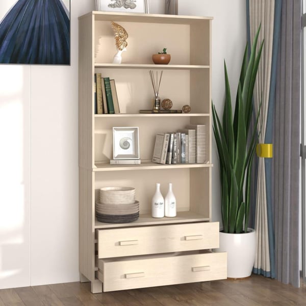 vidaXL Highboard HAMAR heltre furu honningbrun
