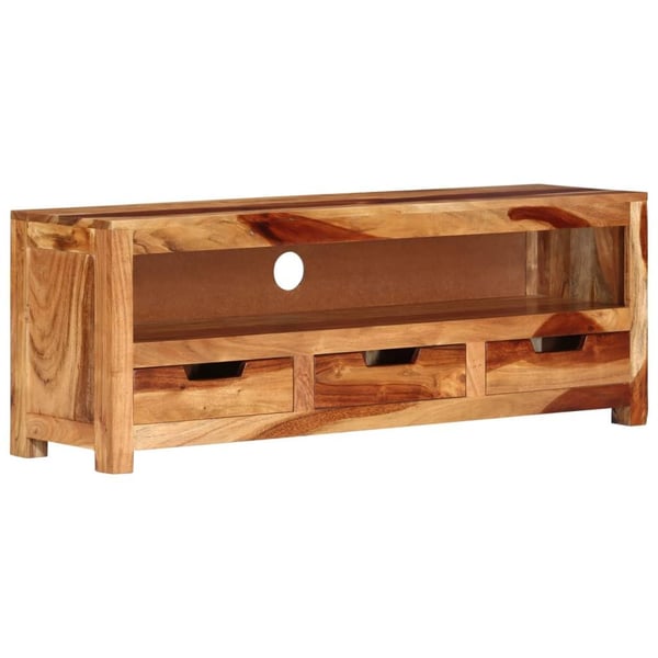 vidaXL tv-bord 110x30x40 cm massivt akacietræ