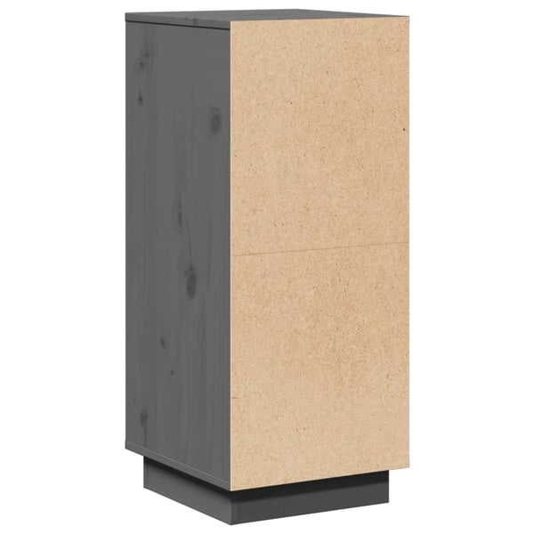 vidaXL Skjenker 2 stk grå 31,5x34x75 cm heltre furu