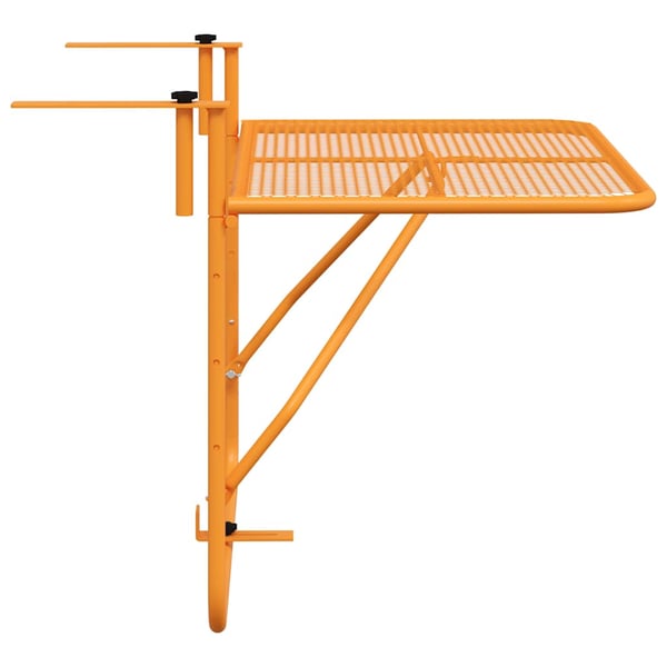 vidaXL Balkongbord gul 60x40 cm stål