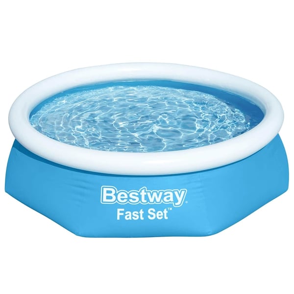 Bestway Oppblåsbart svømmebasseng Fast Set rundt 244x61 cm 57265