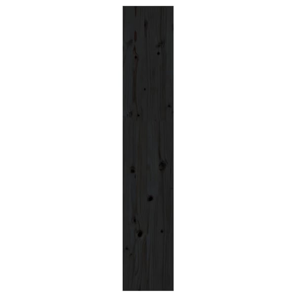 vidaXL bogreol/rumdeler 60x30x167,5 cm massivt fyrretræ sort