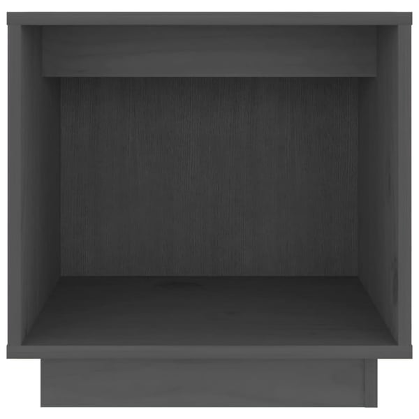 vidaXL Nattbord grå 40x30x40 heltre furu