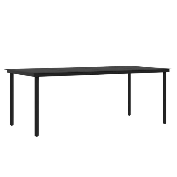 vidaXL spisebordssæt til haven 9 dele med hynder polyrattan og glas