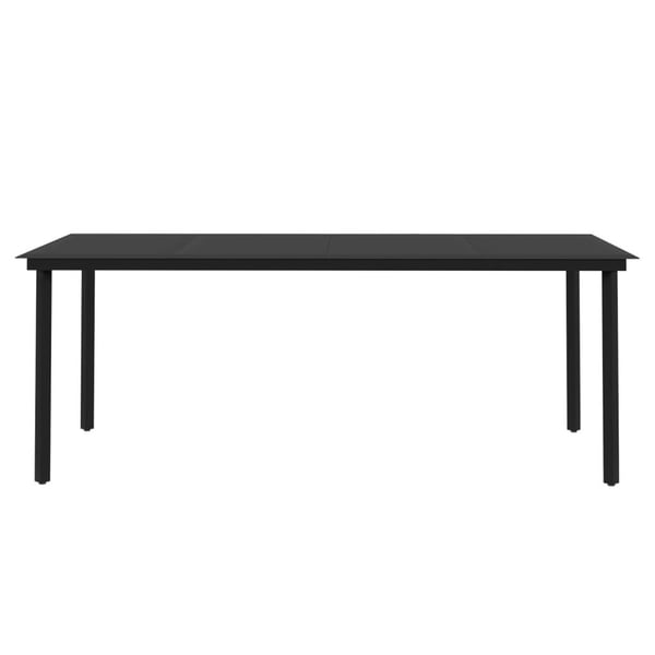 vidaXL spisebordssæt til haven 9 dele med hynder polyrattan og glas