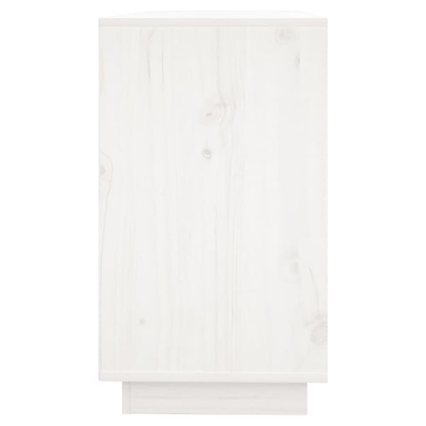vidaXL Skjenk hvit 111x34x60 cm heltre furu