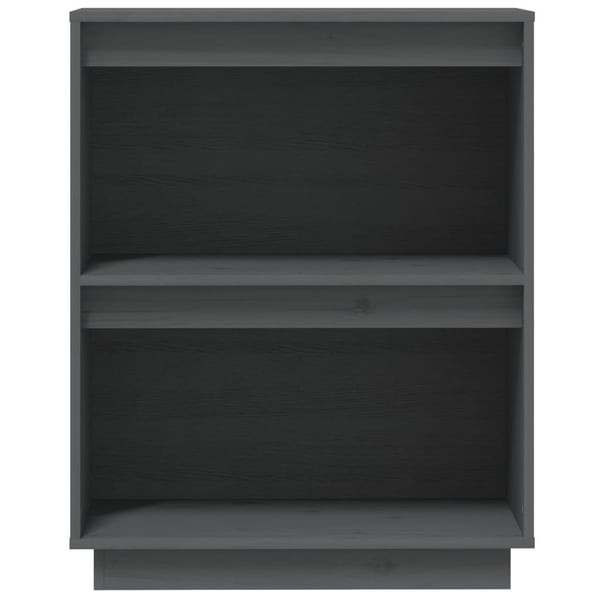 vidaXL Konsollskap grå 60x34x75 cm heltre furu