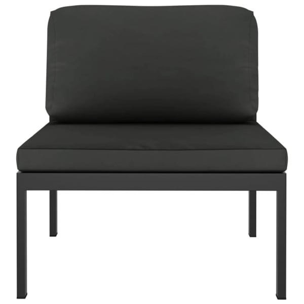 vidaXL loungesæt til haven 5 dele med hynder aluminium antracitgrå