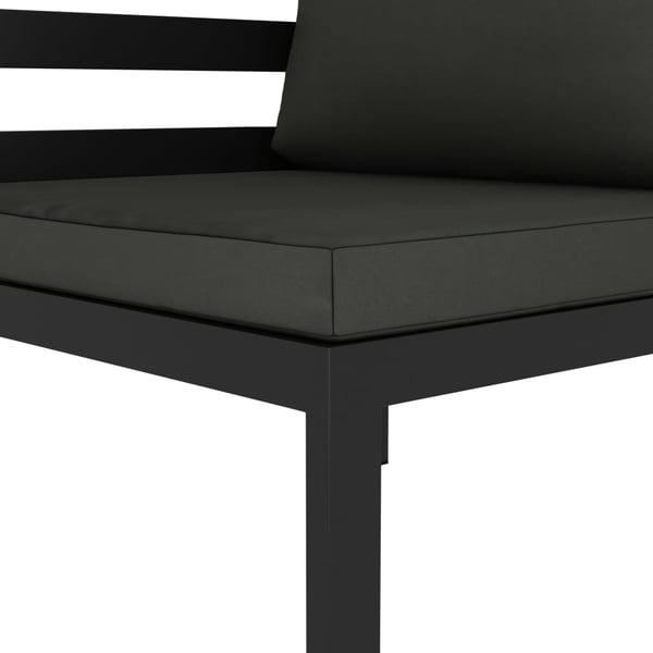 vidaXL loungesæt til haven 6 dele med hynder aluminium antracitgrå